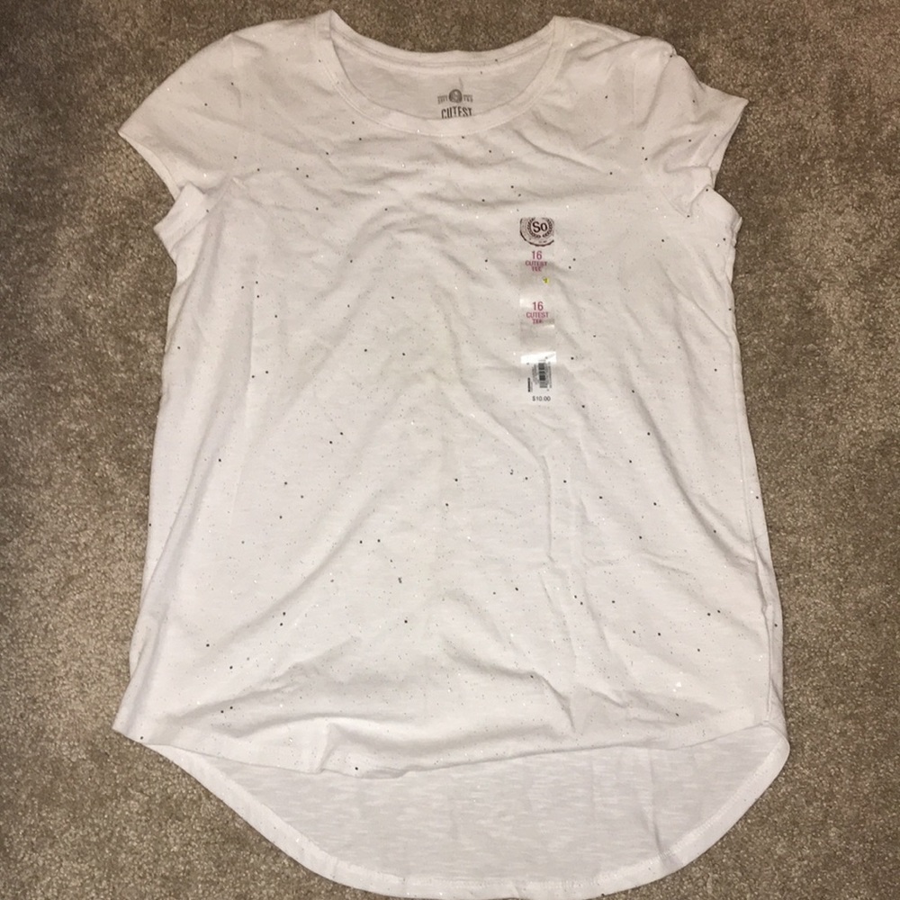 So plain white shirt with sparkles